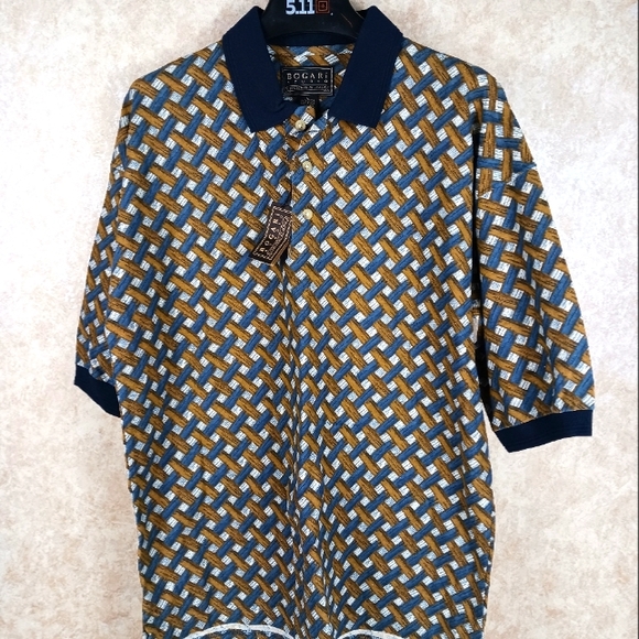 🆕 BOGARI STUDIO Collared Shirt/Polo Size L Designed in Italy - Picture 1 of 6